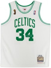 Framed Paul Pierce Celtics Signed White 2007-08 Mitchell & Ness Authentic Jersey