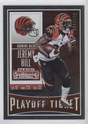2015 Panini Contenders Playoff Ticket 127/199 Jeremy Hill #52 6m2