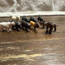 Lot Of Vintage Small Animal Plastic Toys Very Detailed 10 Pieces