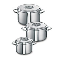 3-Tlg. Schulte Ufer Topfset Romana I Multi Kochtopf Set Induktion Kupferboden
