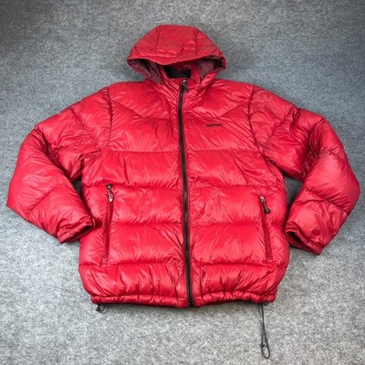Rohan Daunenjacke Herren Medium Rot 800+ Fill Power Kapuze Puffer Mantel Outdoor