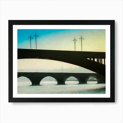 Bridges Of Berwick Upon Tweed Kunst P gerahmtes Wandbild Poster Leinwanddruck Bild