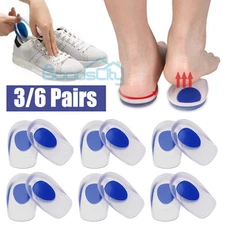 LOT Silicone Gel Heel Cups For Shoe Inserts for Tendinitis Achilles Tendon Spurs