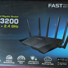 ASUS RT-AC3200 Tri-Band AC3200 Gigabit WiFi Router (802.11ac) + PSU