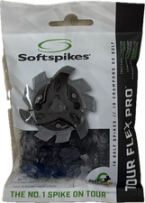 Softspikes Tour Flex Pro Fast Twist 3.0 Golf Spikes - 18 Count (Black & Charc...