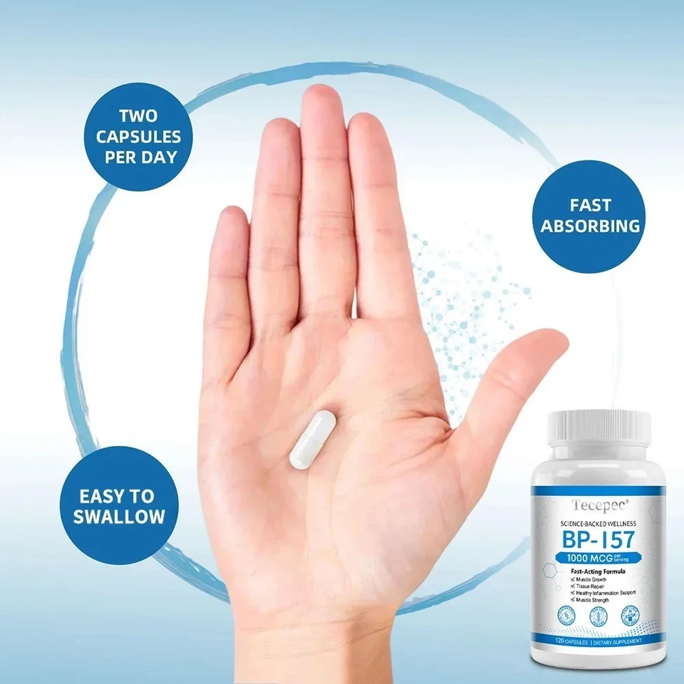 BPC - 157 Peptide Capsules 1000Mcg - Supports Muscle Growth, Tissue Repair, Incr - image 4 of 4