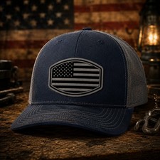 Richardson 112 American Flag Leather Patch Sn...