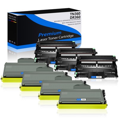 for Brother 4PK TN360 Toner + 3PK DR360 Drum Unit MFC-7320 7340 7345DN ...