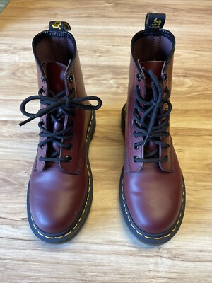 Leather Boots Dr Martens Smooth Bordeaux Dr Martens 1460 Boots
