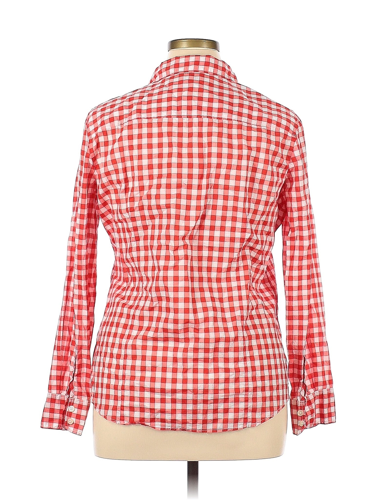 J.Crew Factory Store Women Red Long Sleeve ButtonDown Shirt XL eBay