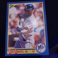 90 Score Ken Griffey Jr Error Card Blue Dot In Logo