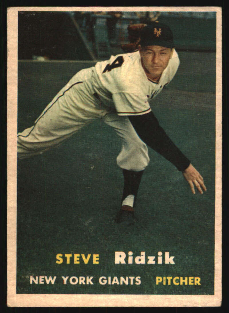 1957 Topps #123 Steve Ridzik VG/VGEX NY Giants 572826 | eBay