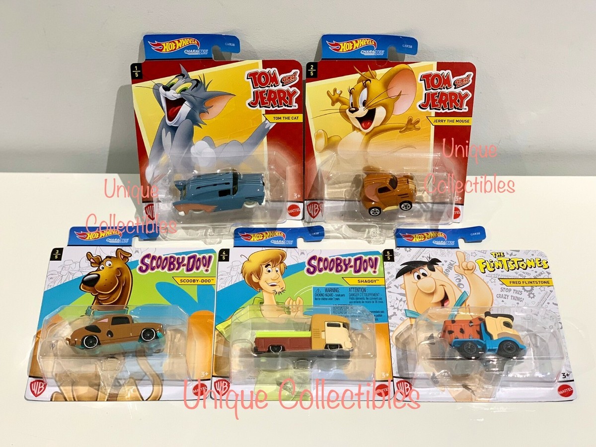 Hot Wheels Tom & Jerry Scooby-Doo Shaggy Fred Flintstones Complete
