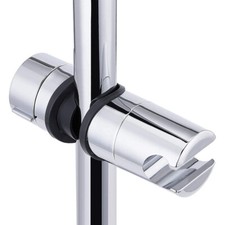 Adjustable Bathroom Shower Riser Rail Head Holder Hose Slider Clamp Bracket