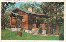 Vacationer’s Cottage Craig Healing Springs Virginia VA Vintage 1936 Postcard