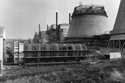 Bau des Kernkraftwerks Calder Hall Co Cumberland - 1955 4x6 Foto 