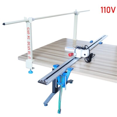 High Speed 110V 74.8'' Fabric Cutter Leather Textiles Cutting Machine 86.6'' Rack