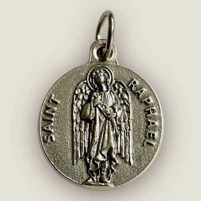 MÉDAILLE ARCHANGE ST RAPHAËL MÉTAL 18MMØ/ MEDAL ARCHANGEL ST RAPHAEL METAL 18MMØ