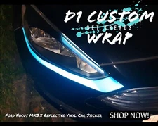 Ford Focus MK3.5 Reflective Vinyl Decal Stickers x2