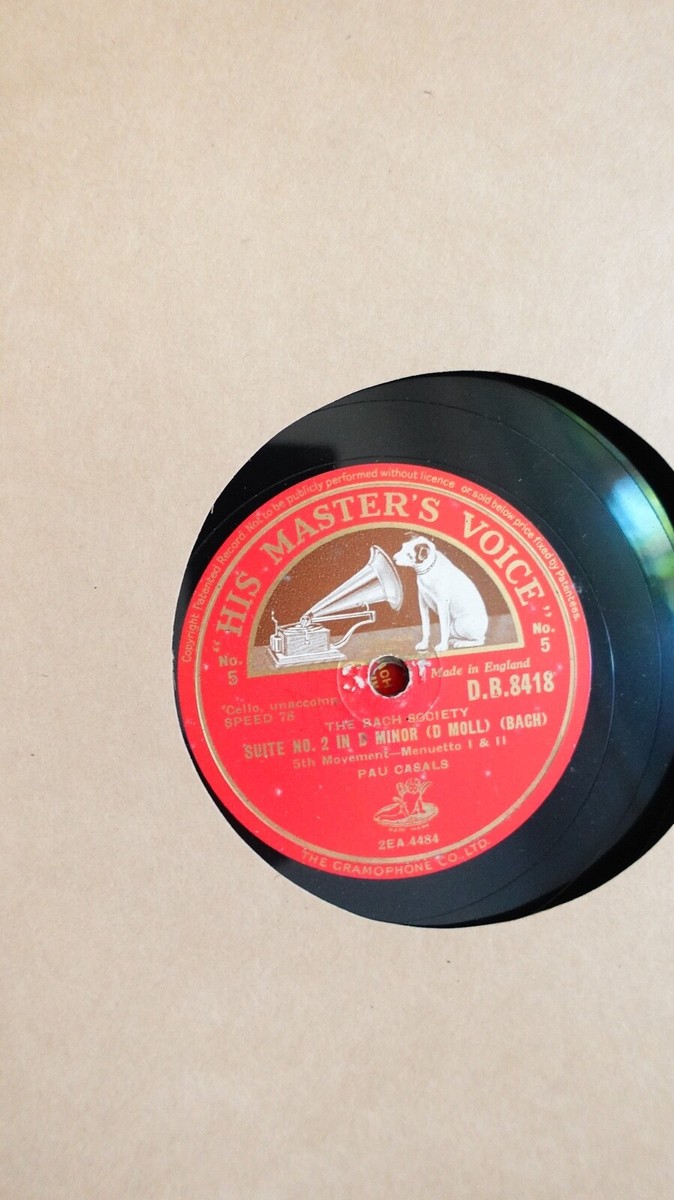 Pablo Casals Suites 1,2,3 & 6 Unaccompanied RARE 78 sets 12X Discs