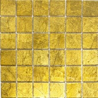 Glasmosaik Uni Gold Struktur Fliesenspiegel KüChe Wand 120-0746 |10Mosaikplatten