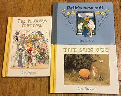 THE FLOWERS' FESTIVAL : Sun Egg : Pelle's New Suit : Elsa Beskow lot : mini