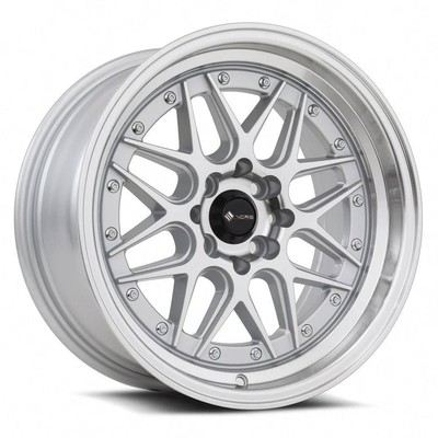 Vors VR7 15x7 4x100/4x114.3 +35et 73.1 Silver Machine Face Lip Chr Rivet Wheel