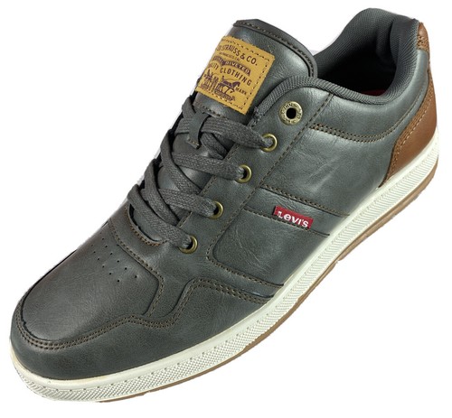 $59 Levi Strauss Shoes Oscar 2 Mills Charcoal Comfort Insole Sneaker Shoes  | eBay
