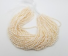 Fresh Water Pearl Center Drill White Nugget AAA Beads Full Strand 15.5" PRP367