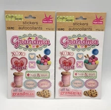 ⭐️ (2pk) Crafter's Square Grandma Scrapbook Pop-Up Sticker Lot