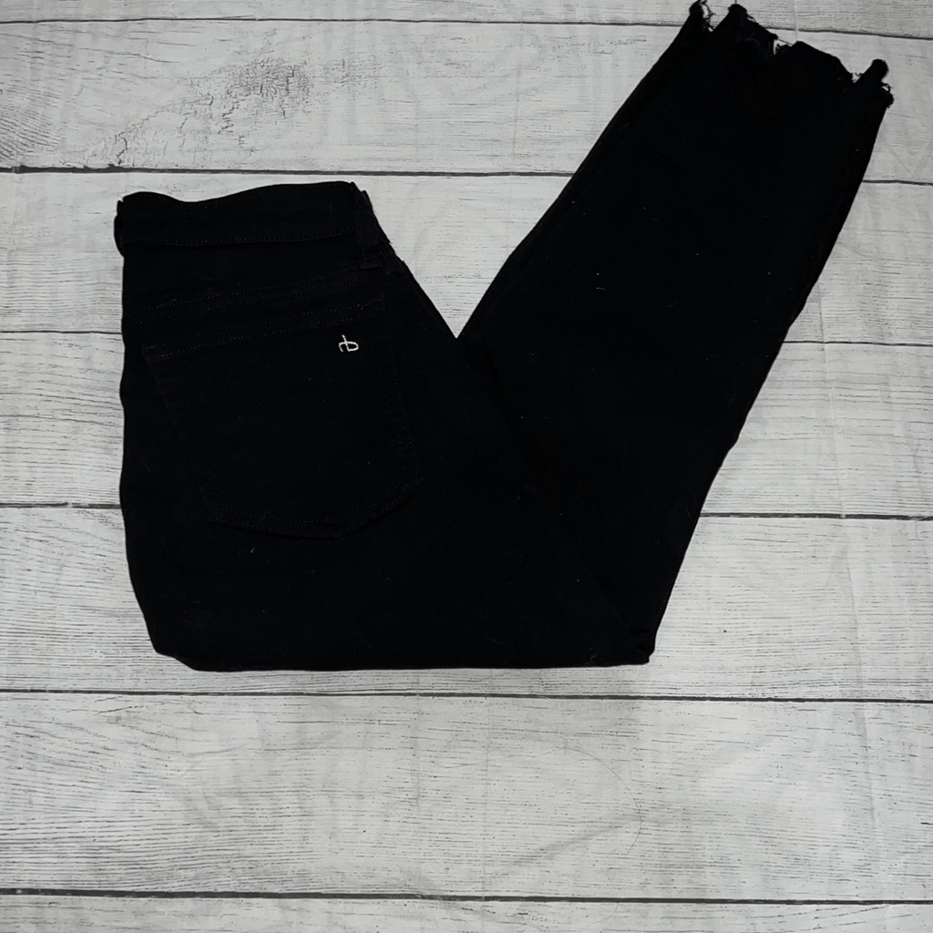 Rag & Bone Dre Low-Rise Slim Boyfriend Dark Denim Jeans Black sz