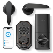 ARPHA WiFi Control Fingerprint Smart Door Lock Keyless Keypad Deadbolt APP+Knob