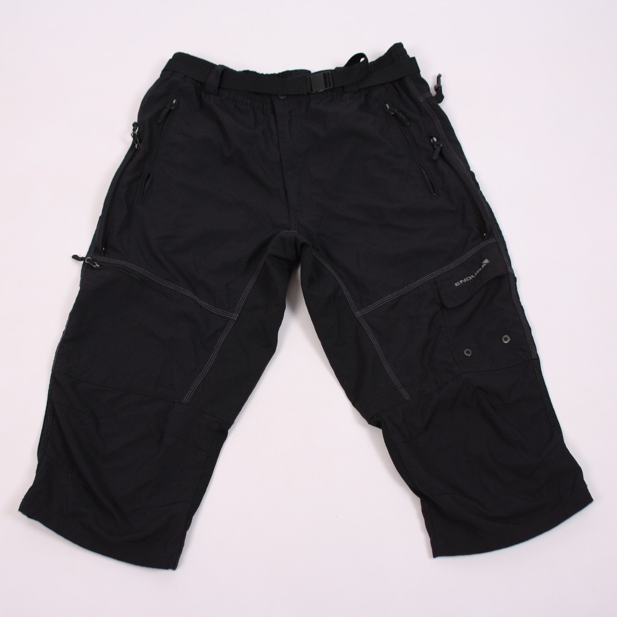 Endura Shorts Cycling MTB Multipocket Belted Elastic Waist Mens