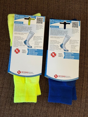 NEW THORLOS Bundle of 2 UNISEX YOUTH KIDS SNOW SOCKS OVER CALF Small 10-13 - Picture 6 of 6