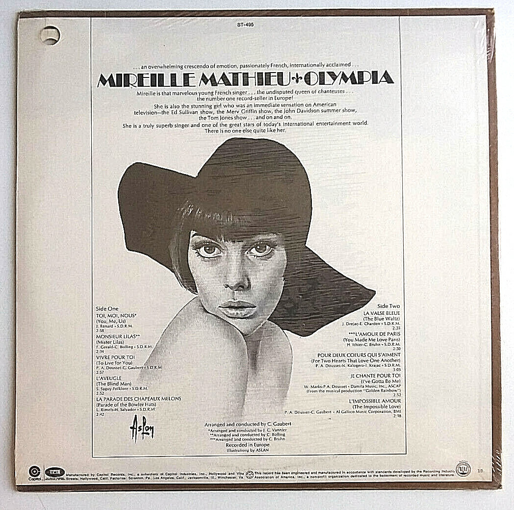ルーマニア近代絵画 Theodor Pallady モノグラフ（M.Ispir著 MIREILLE MATHIEU - Olympia Vinyl LP Record 1968 Capitol ST-495