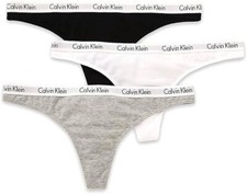 Calvin Klein Women's Cotton Stretch Thong Panties, 3 Pack Sz S  5617 A2 A274T 