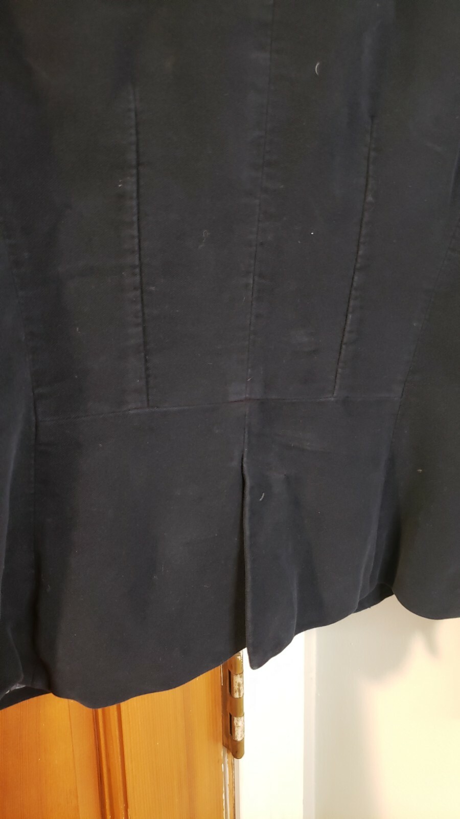 Vintage Zara Woman Navy Blue Velvet Blazer Sz Medium Gem