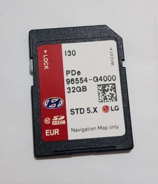 Genuine Hyundai I30 SAT NAV Navigation SD Card UK Europe 2017 96554