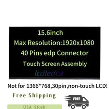 Dell P/N 0M5DY2 M5DY2 15.6" FHD IPS Touch Screen Digitizer LED LCD NV156FHM-T0C