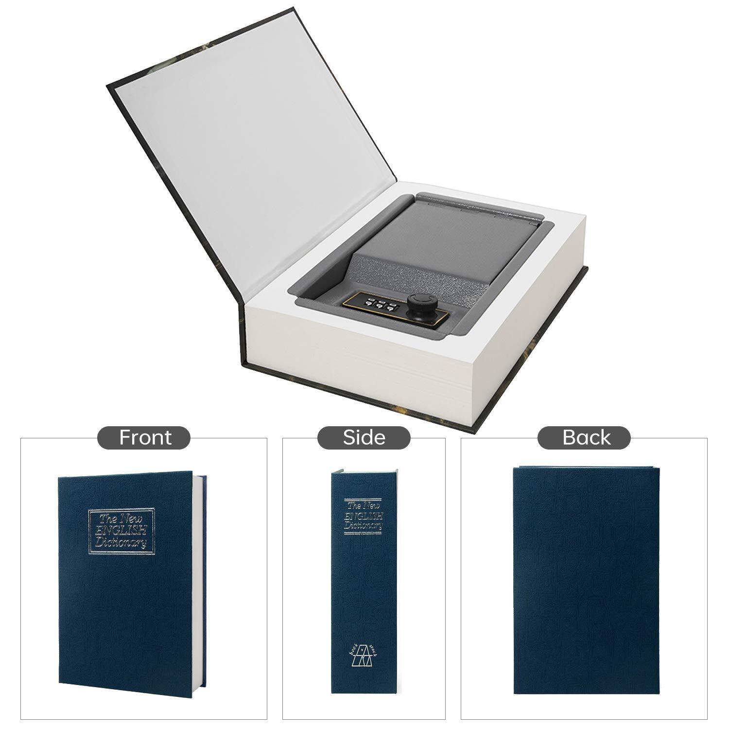 Real Paper Transfer Book Safe Hollow with Secret Hidden Compartment Combinati...