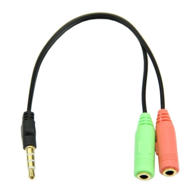 PC Headset to Smartphone Adapter 3.5 mm 4 pole Male to 2x Female 3.5mm Splitter