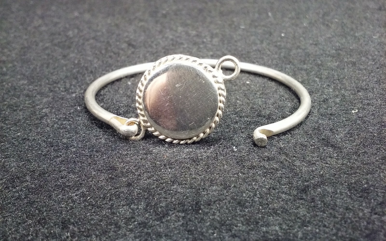 Sterling Silver 925 Bangle Monogram Bracelet Engr… - image 2