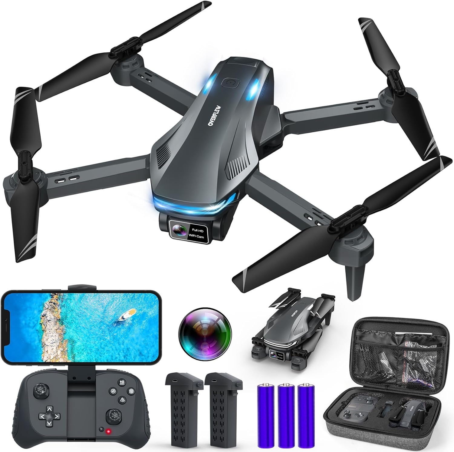 **Upgraded 1080P FPV Drone with Camera for Adults & Beginners**  -image
