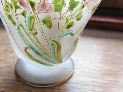 rare trés belle lampe de style berger, brule parfum decor émaillée ancienne - Foto 4 di 11