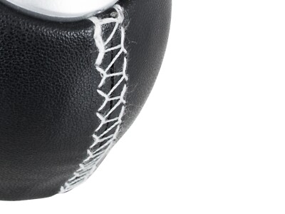 Pommeau De Levier De Vitesses Renault Compatible Espace IV, Clio III, Etc. - Cuir Noir Avec Inserts Argent, Référence 8200050527 - 13