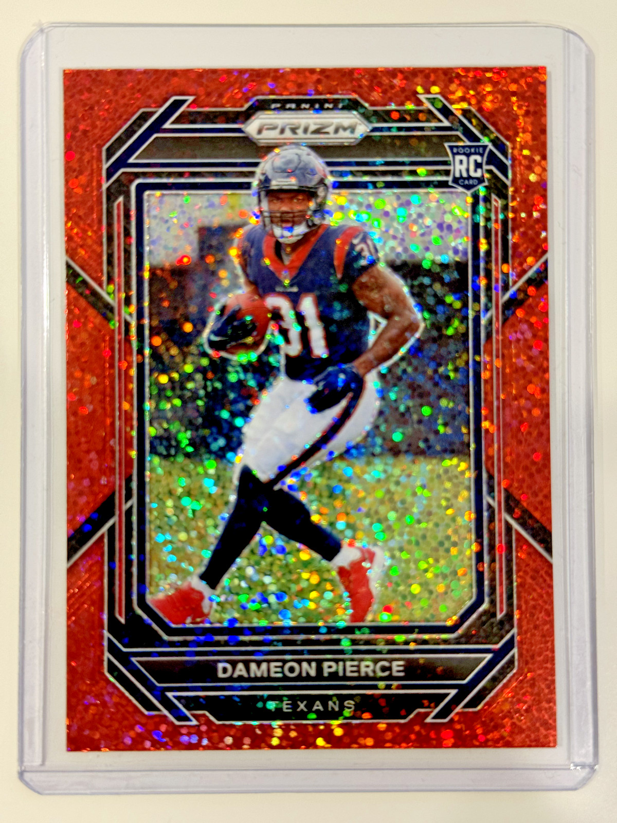 2022 Prizm Dameon Pierce Red Sparkle Prizm RC Rookie Card #322 Texans Sp
