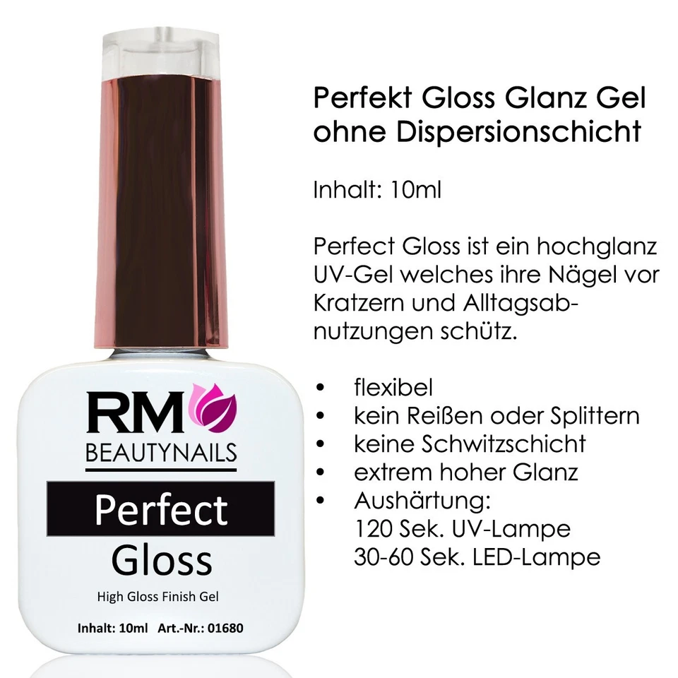High Gloss Quick Finish UV Gel Versiegelungsgel ohne Schwitzschicht Nagelgel - Bild 3 von 4
