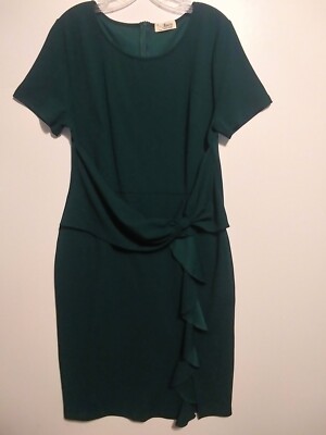 Aisire Vintage Dress, XL, Dark Green, Short Sleeve, Hip Band & Ruffle | eBay Aisire Vintage Dress, XL, Dark Green, Short Sleeve, Hip Band & Ruffle | eBay