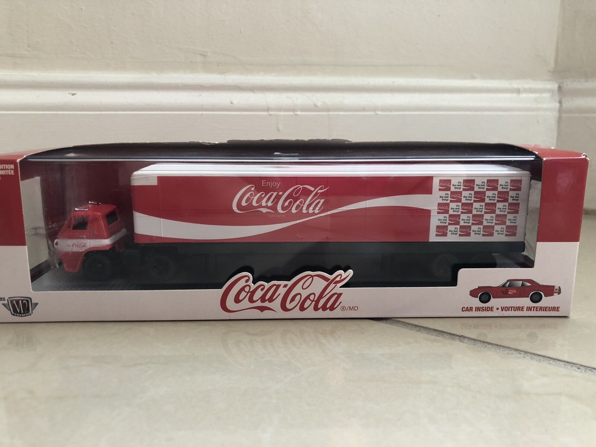 Camion M2 Machines 1:64 – Dodge L600 + Super Bee 383, Coca-Cola 1970, Boîte Scellée