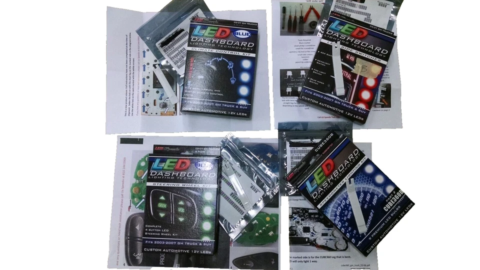 Kit de conversión de bombilla a LED de tablero con LED blancos 2003 04 05 06 GM camión y SUV Foto 2 de 4